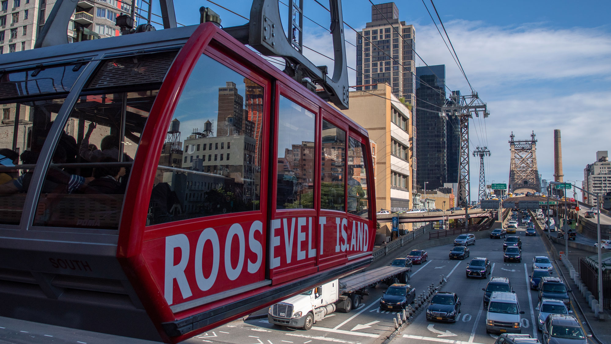 Roosevelt Island skyline near The Bubble Room NYC